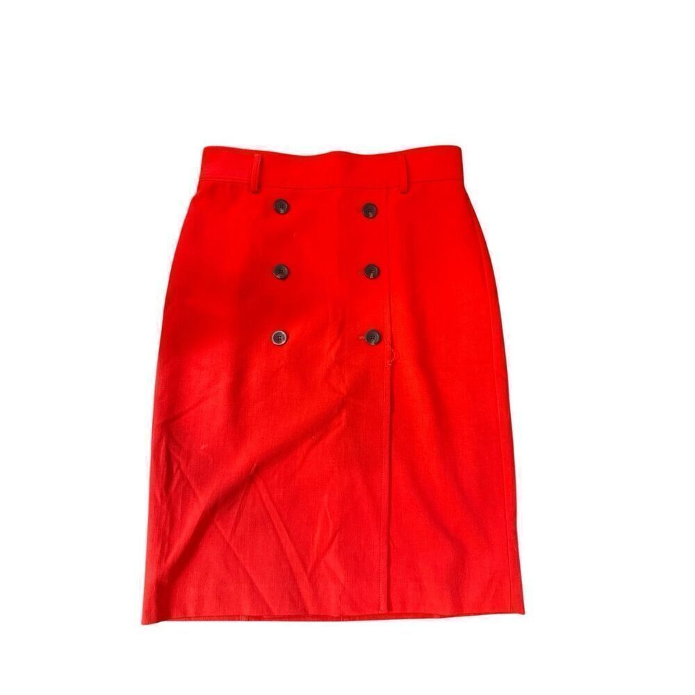 Ann Taylor Sailor Front Red Pencil Skirt- size 8